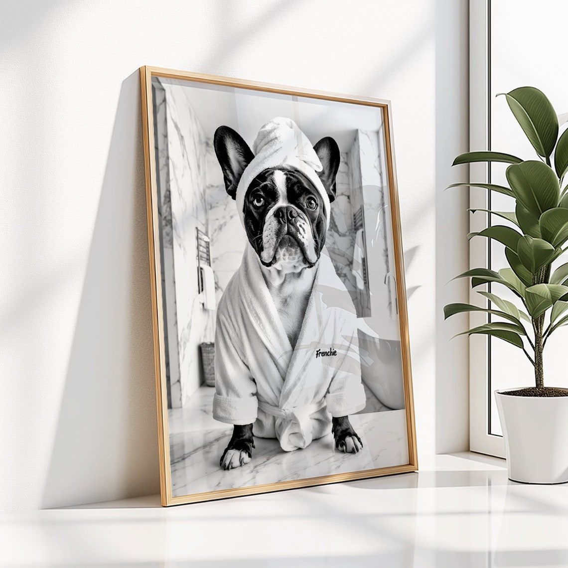 French Bulldog Wall Art Frenchie Toilet Print Frenchie Poster Funny Bathroom Decor French Bulldog Print Dog Gift - Image 5