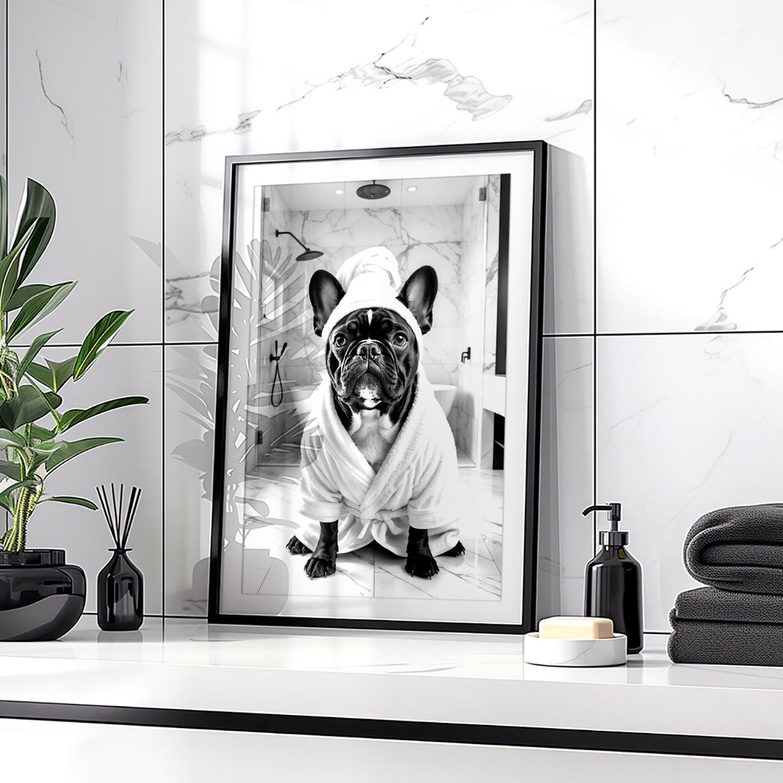 French Bulldog Toilet Print, Funny Bathroom Decor - Image 3