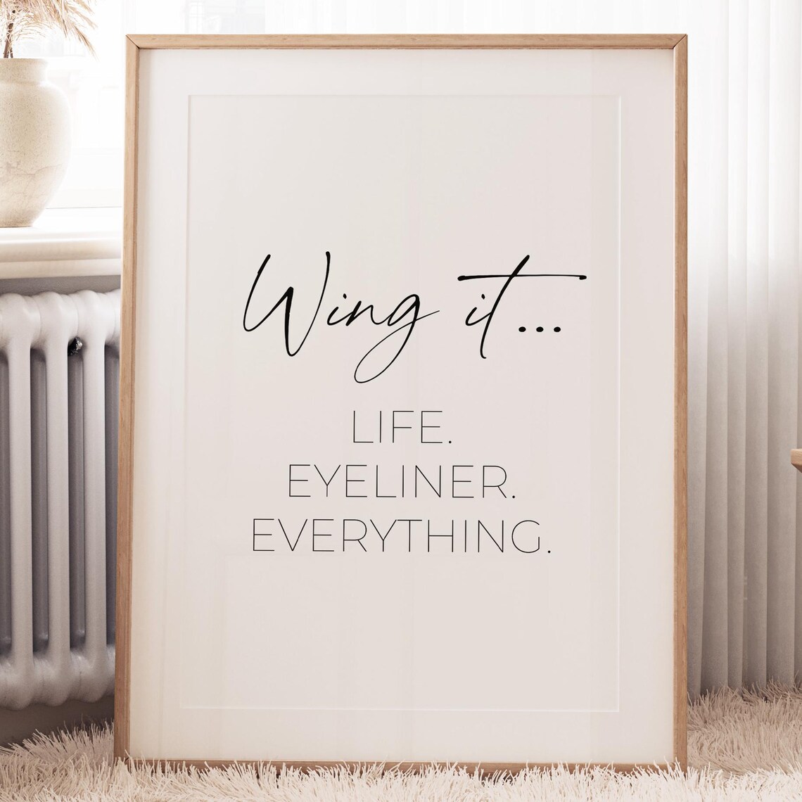 Bedroom Makeup Dressing Room Eyeliner Wing It Art Print