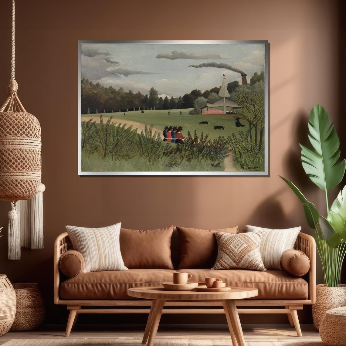 Henri Rousseau The Pink Candle Green Meadow Classic Art Poster - Image 4