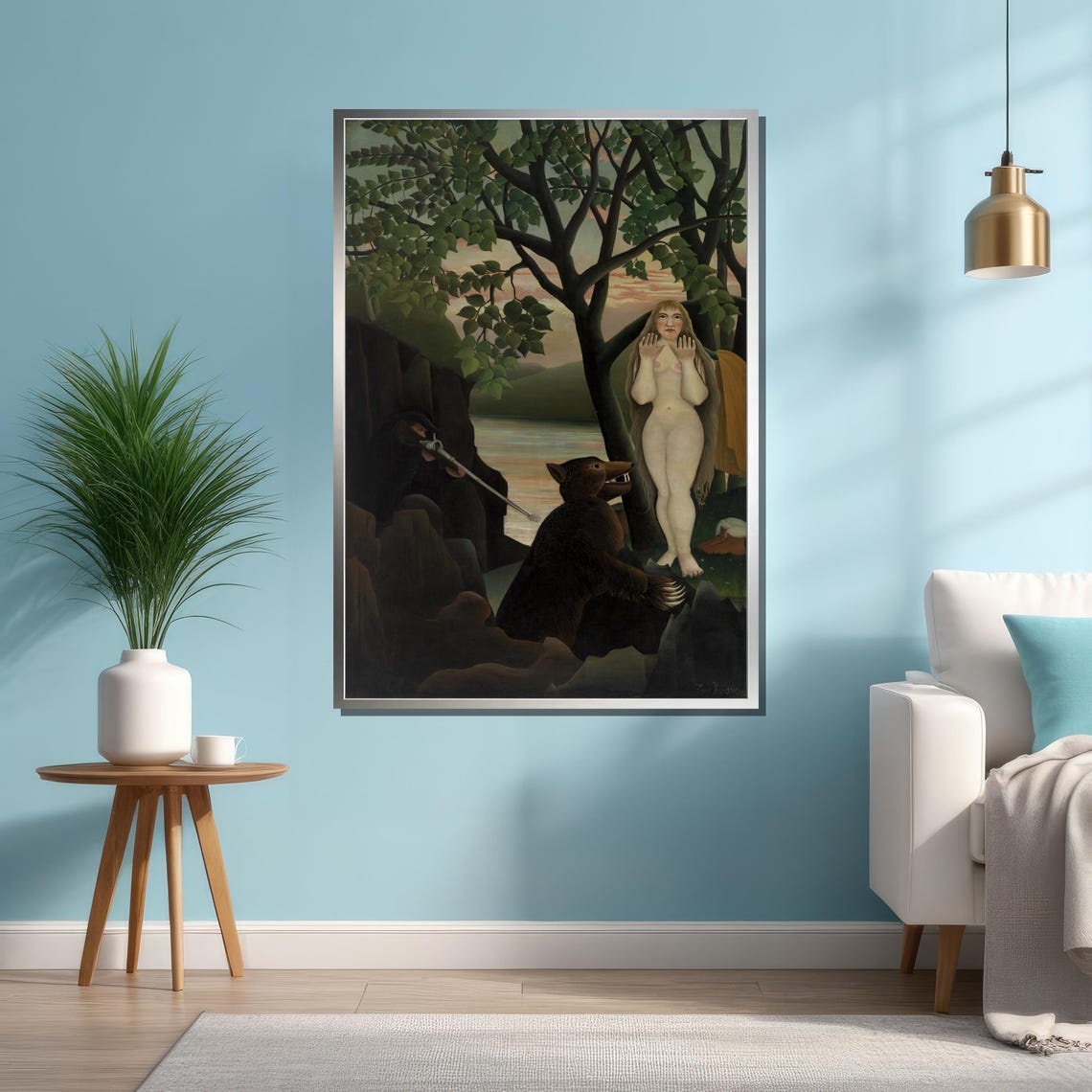 Henri Rousseau The Snake Charmer Jungle Sunset Classic Art Poster - Image 4