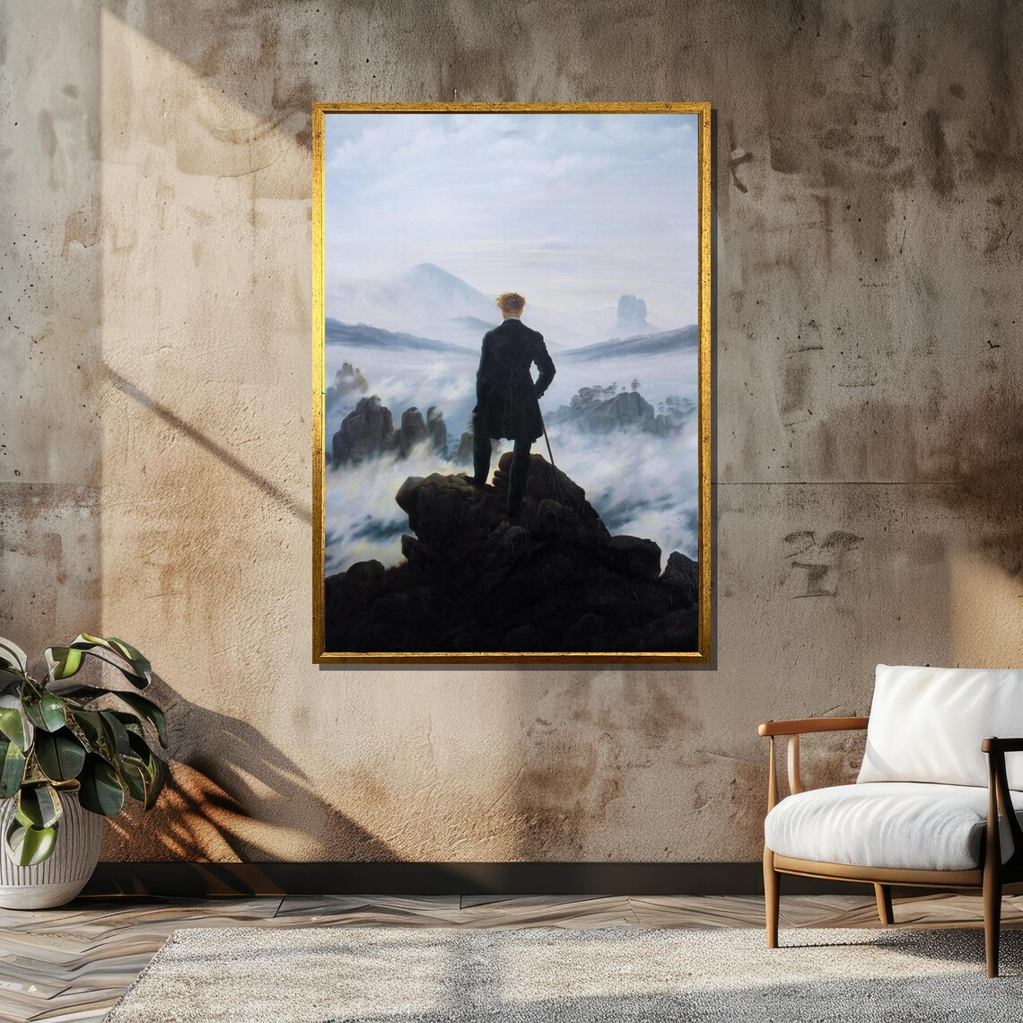 Caspar David Friedrich Wanderer Above the Sea of Fog Art Poster - Image 6