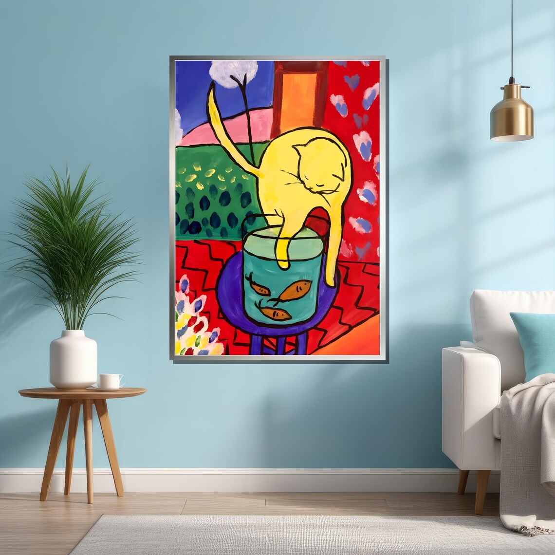 Henri Matisse Yellow Cat with Red Fish Bowl Fauvist Art Poster - Image 4