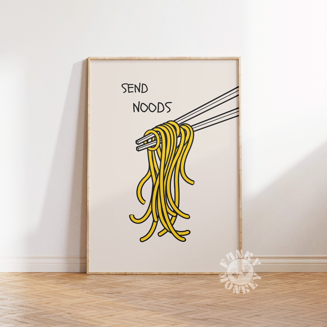 Send Noods Kitchen Decor Minimalist Food Art Print