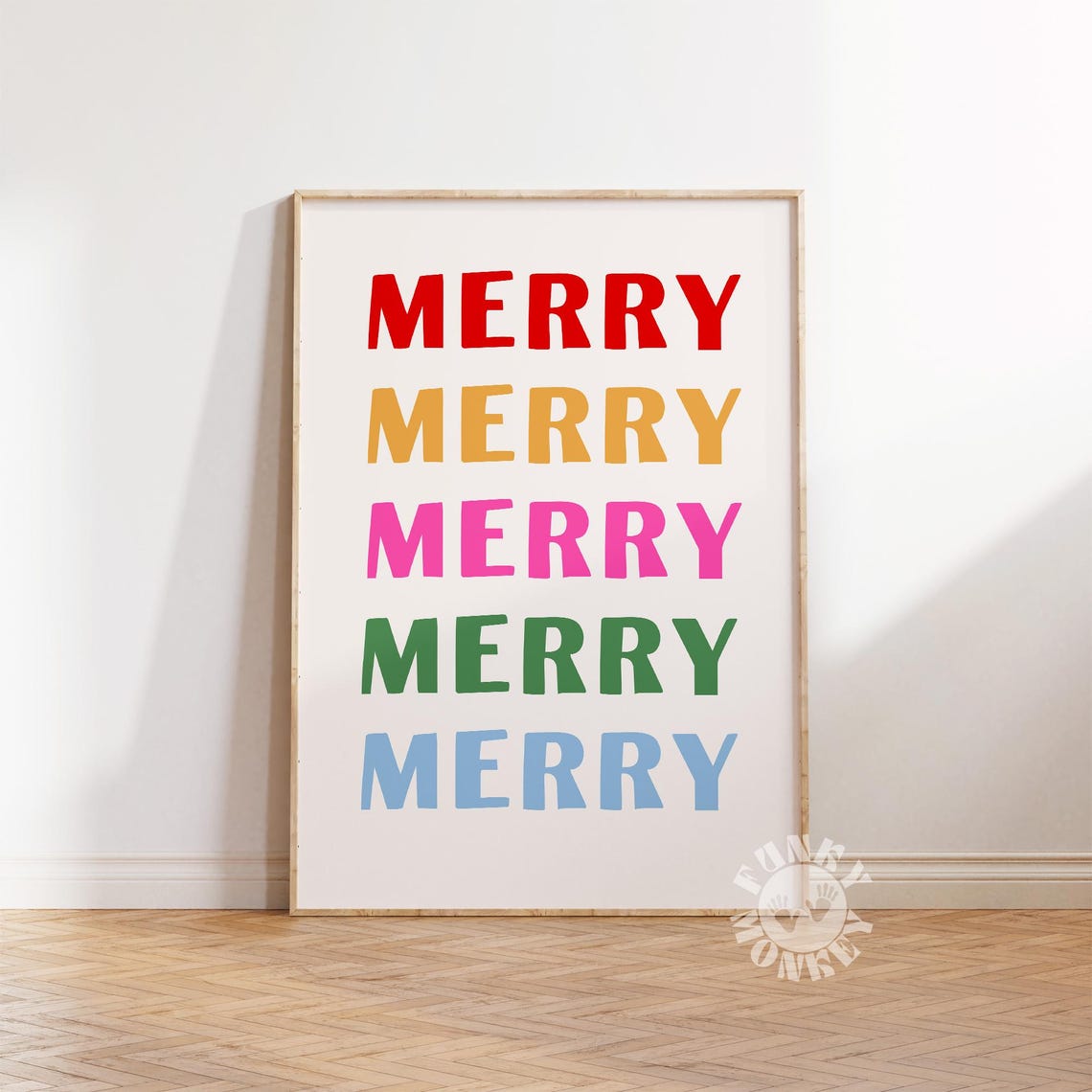 Meet Me Under The Mistletoe Pink Ribbon Bow Christmas Poster - Image 2