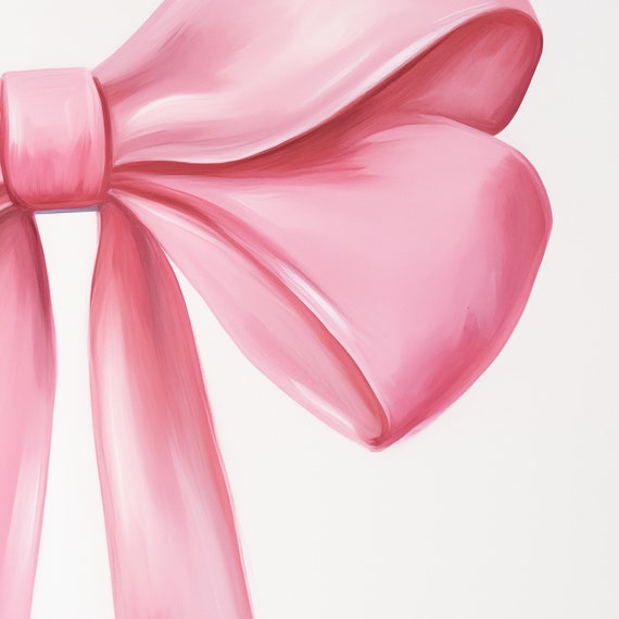 Pink Bow Coquette Aesthetic French Pastel Poster