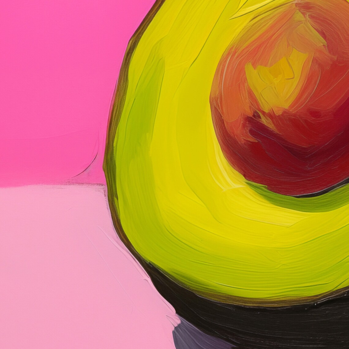 Avocado Print, Maximalist Kitchen Pop Art Poster