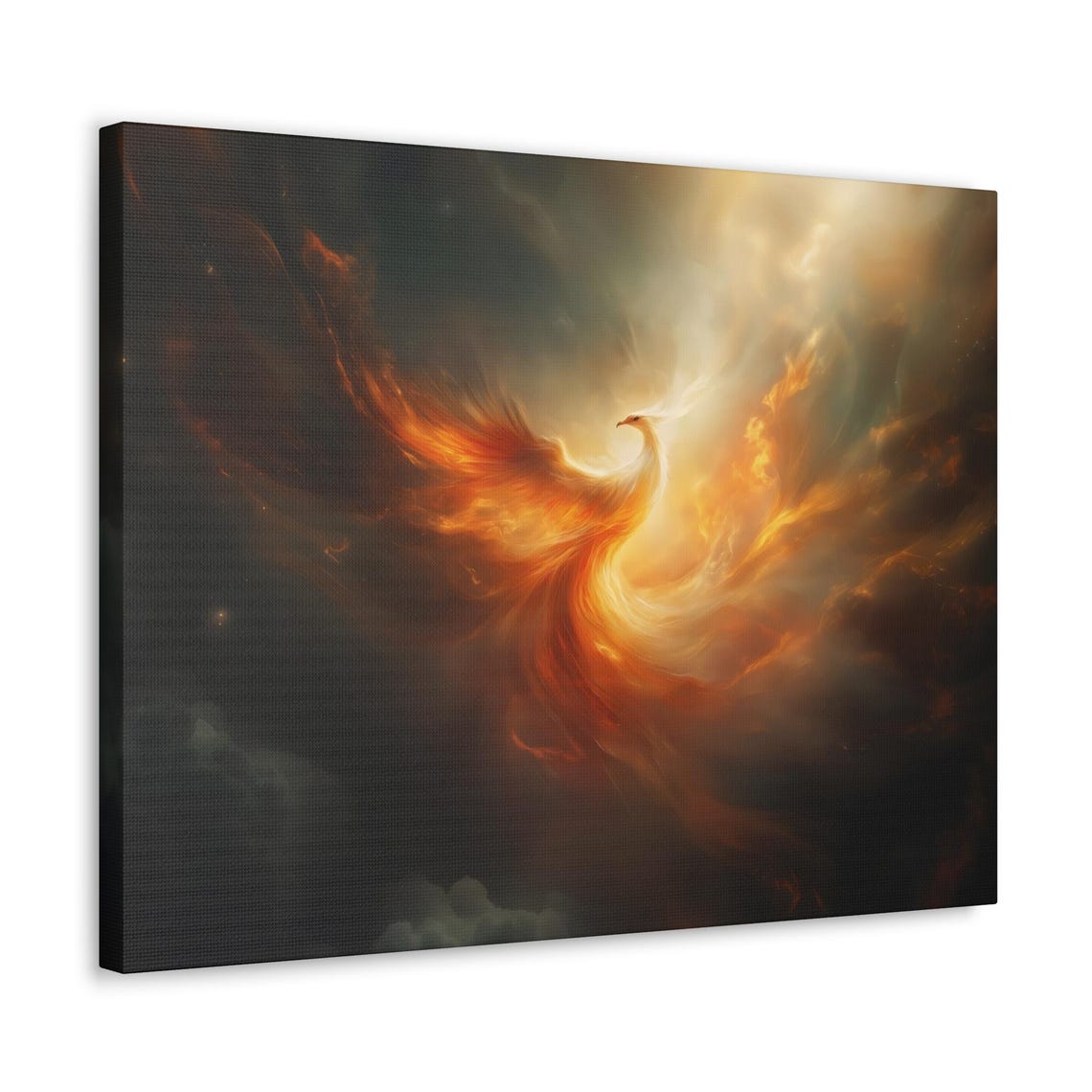 Phoenix Burst Print Landscape Modern Painting Fantasy Nature Rustic Wall Print Airbnb Art Wall Decor