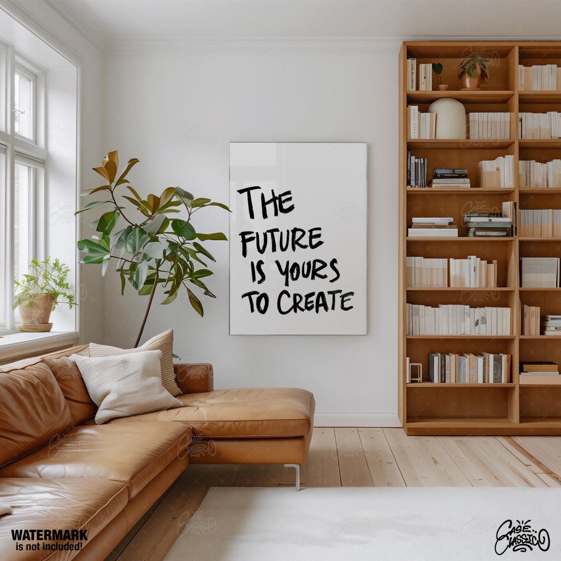 The Future Is Yours To Create Handwritten Inspirational Poster - Image 3