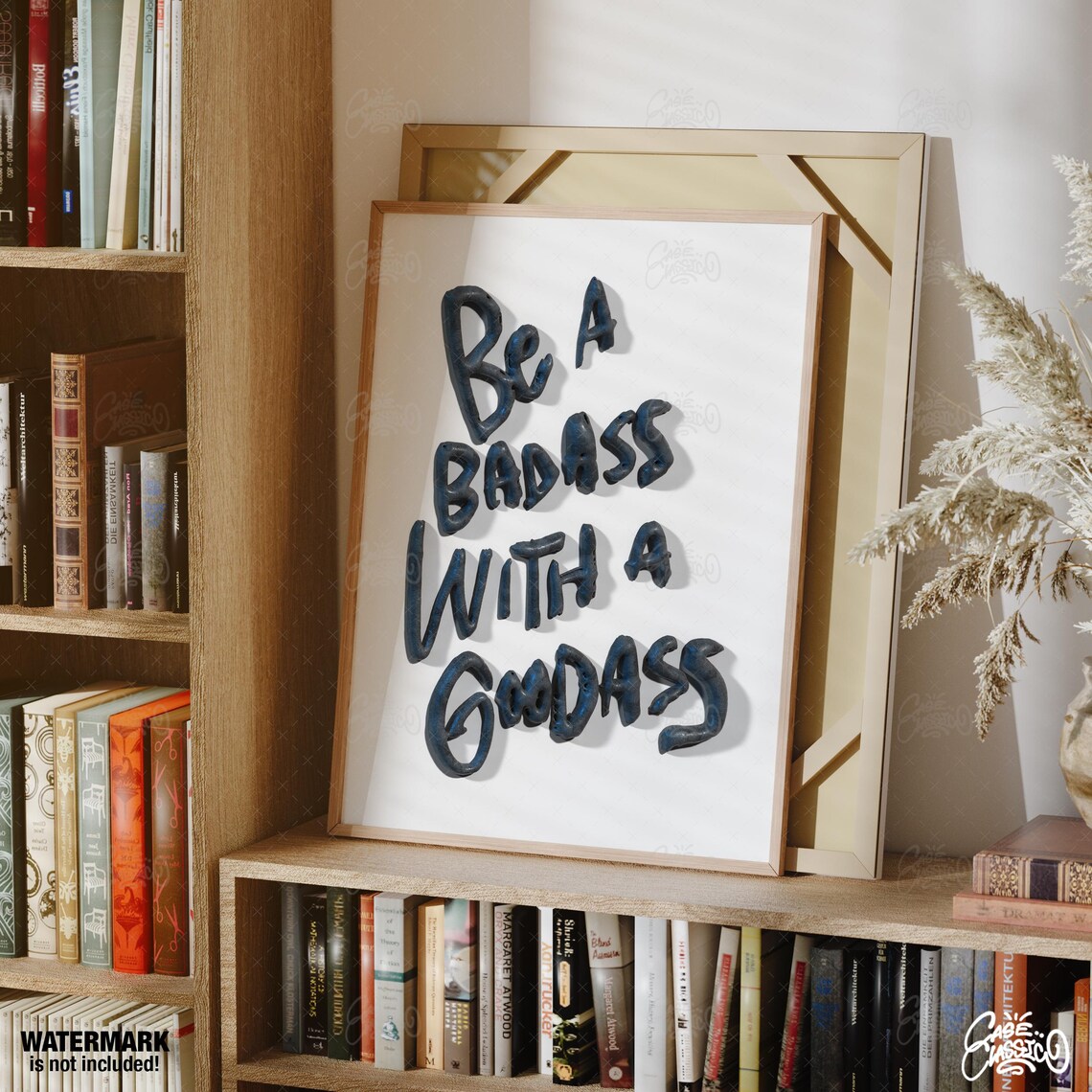 Badass With A Good Ass 3D Balloon Letter Quote Poster Decor Art - Image 3