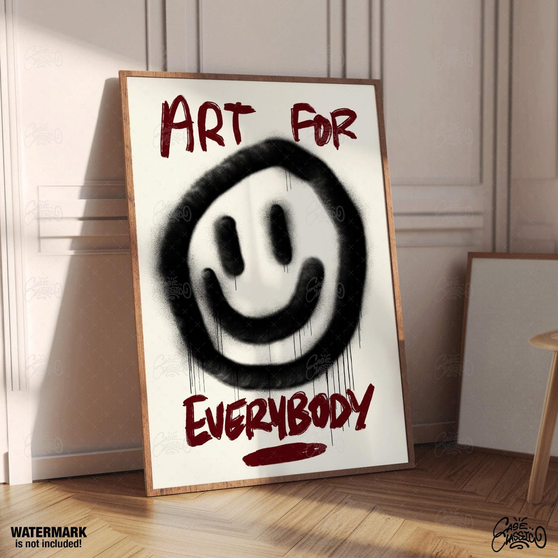 Art For Everybody Graffiti Smiley Street Style Funny Wall Art