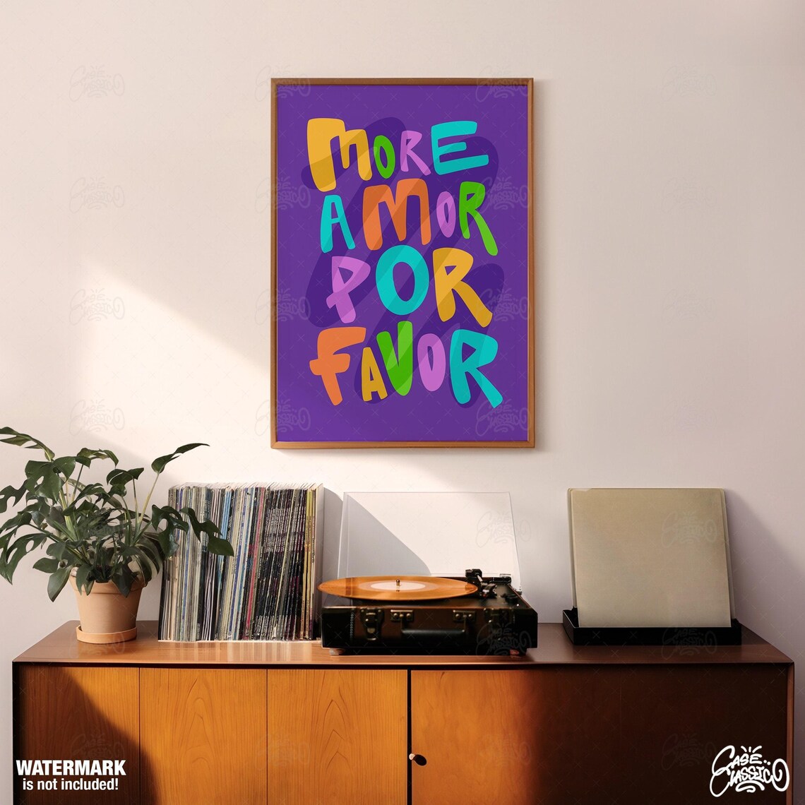 More Amor Por Favor Indie Room Decor Love Quote Print Typography Print Inspirational Wall Art Aesthetic Room Decor Quote Wall Art - Image 2
