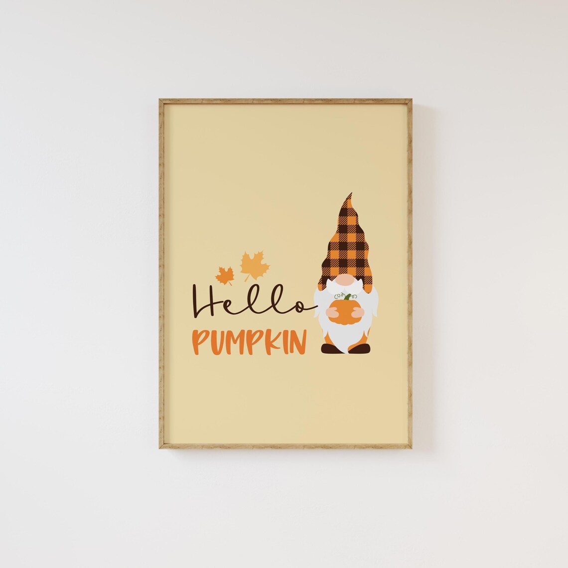Hello Pumpkin Print Cute Fall Prints Fall Gallery Wall Art Autumn Wall Art