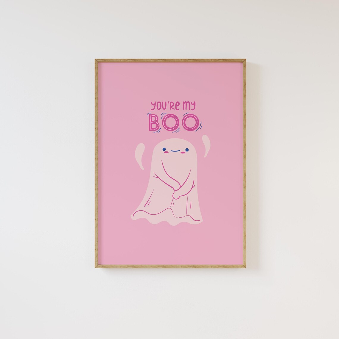Cute Halloween Poster Halloween Wall Art Ghost Decor Spooky Home Decor Spooky Prints