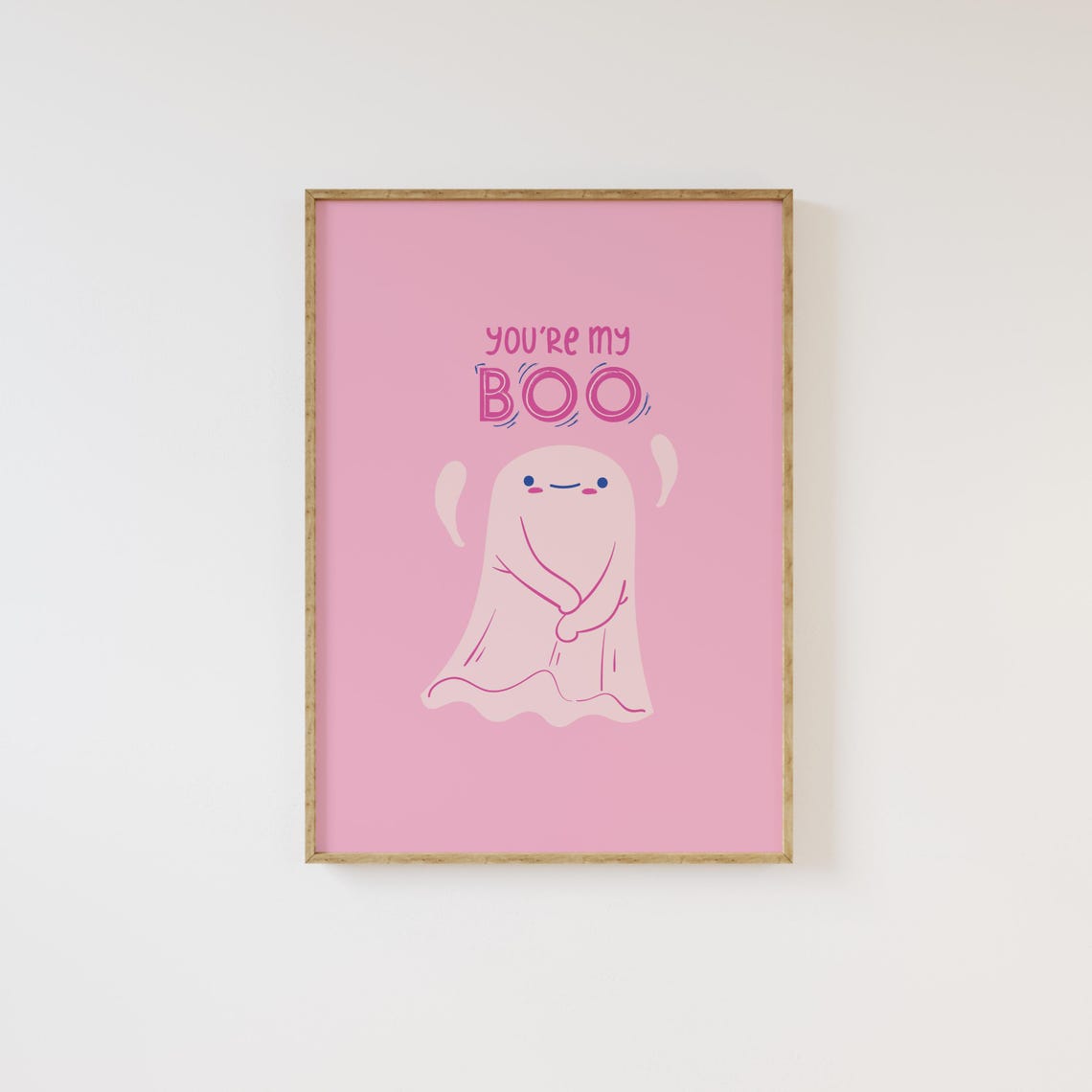 Youre My Boo Cute Pink Ghost Sweet Halloween Spooky Decor Poster