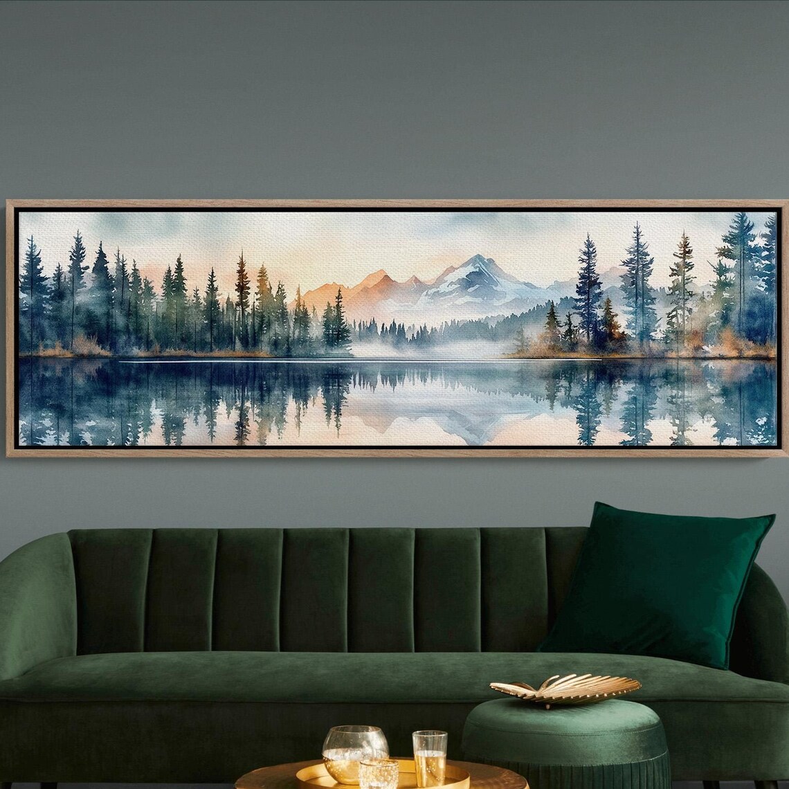Mount Whitney Reflection Art Print, Misty Mountain Lake