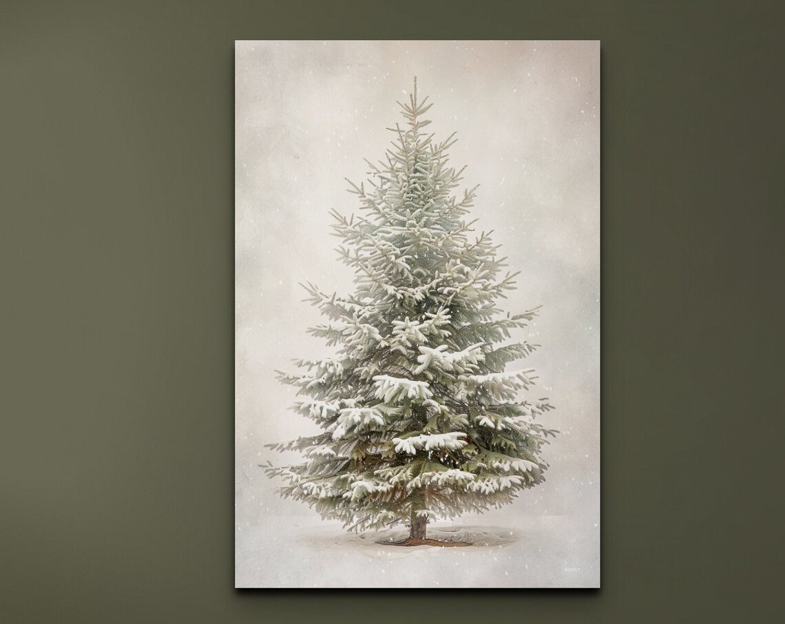 Christmas Tree Holiday Art Print, Pine Tree Decor