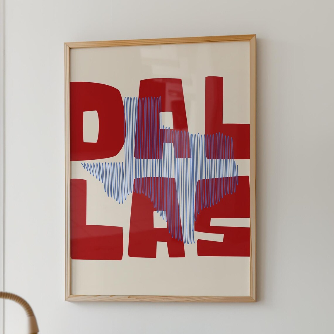 Dallas Art Print, Modern Texas Typography