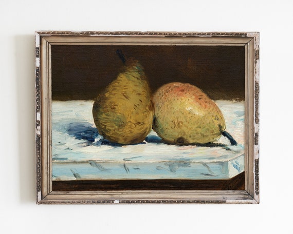 Vintage Kitchen Still Life, Antique Fruit Art Print