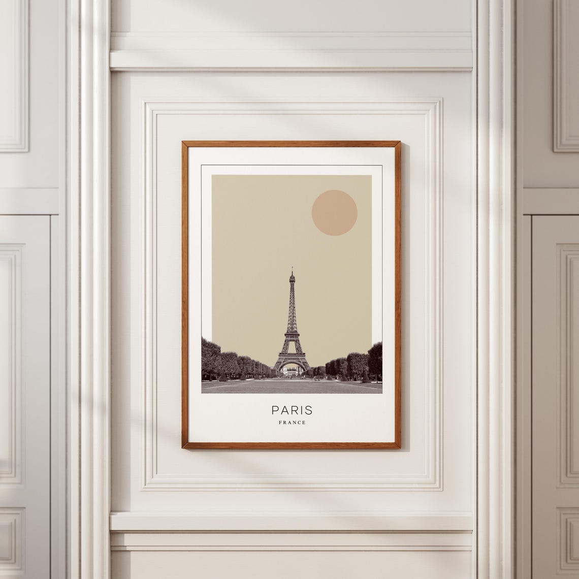 Paris Eiffel Tower Champ De Mars Minimalist France Travel Poster - Image 2