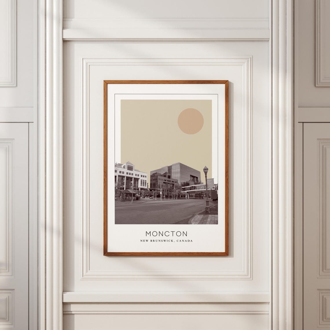 Moncton New Brunswick Downtown Street View Minimalist Travel Poster - Image 2