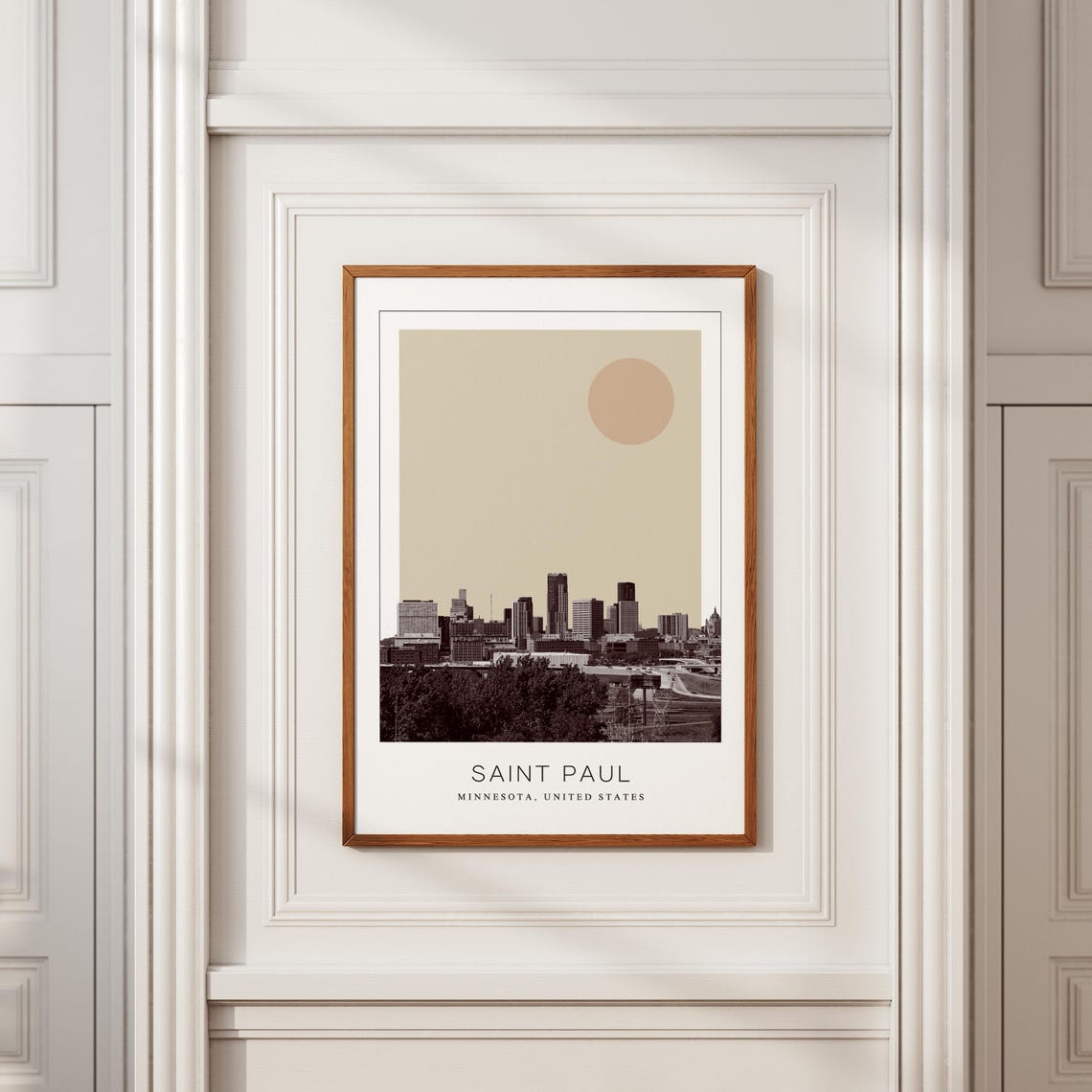 Saint Paul Minnesota Downtown Skyline Minimalist Travel Poster - Image 2