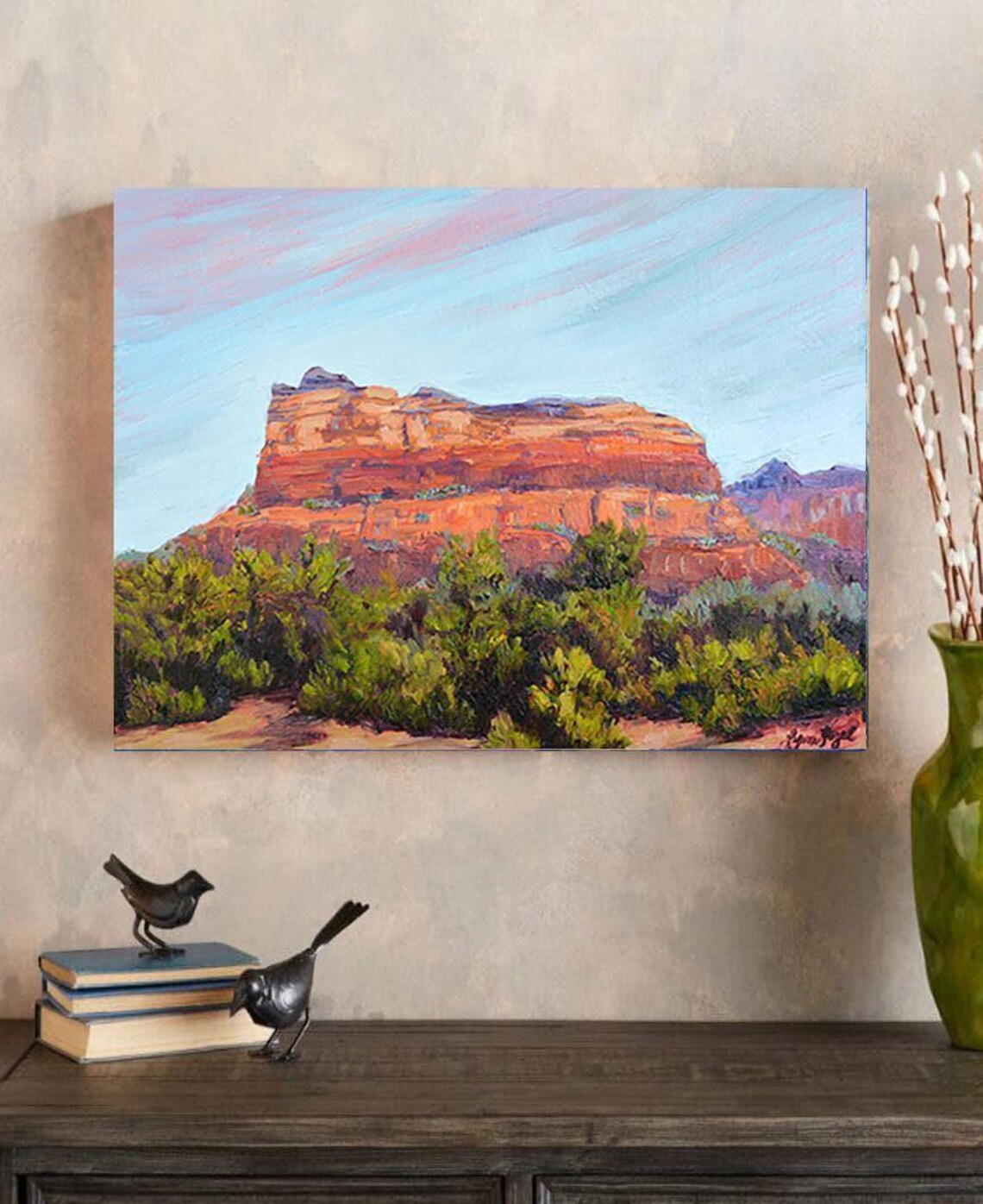 Sedona Courthouse Butte Rock, Desert Landscape Art Print - Image 2