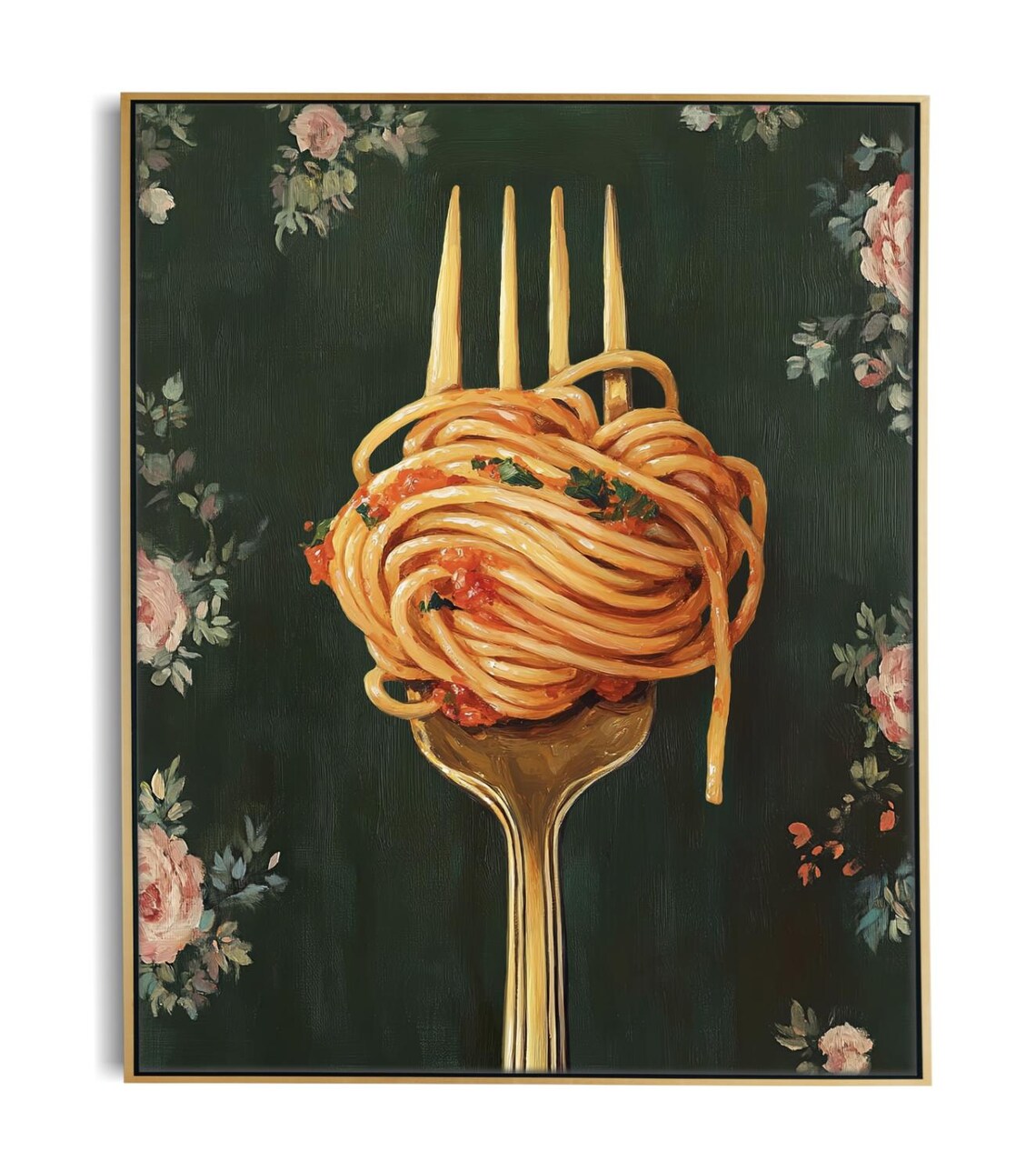 Spaghetti Lovers Kitchen Art Print, Trendy Pasta Decor