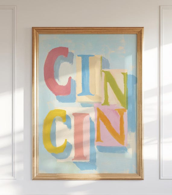 Retro Italian Aperitivo Poster Cin Cheers Art Print For Bar Kitchen Midcentury Modern Decor