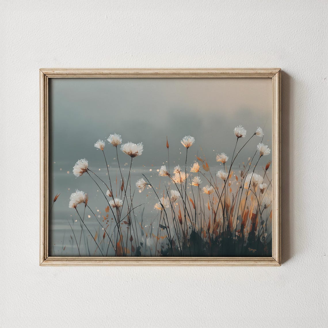Dewkissed Meadow Grass Fine Art Print Moody Minimalist Nature