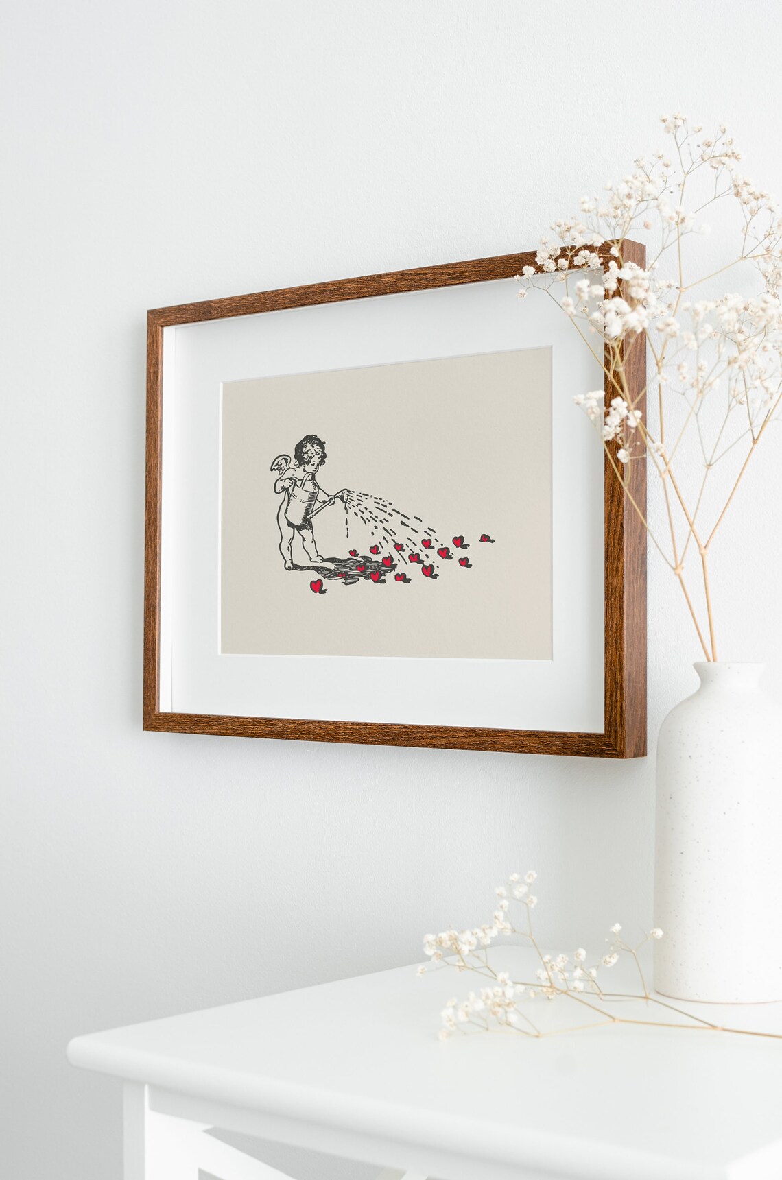 Vintage Cupid Print, Valentine Love Wall Art - Image 2