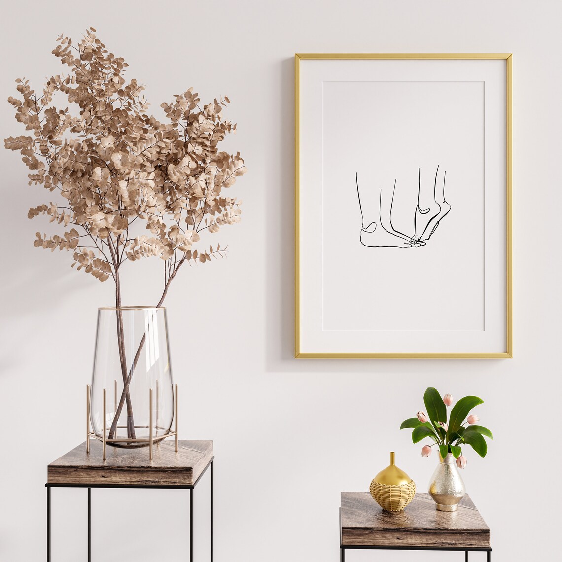 Couples Feet Print, Boho Valentine Love Art Print - Image 3