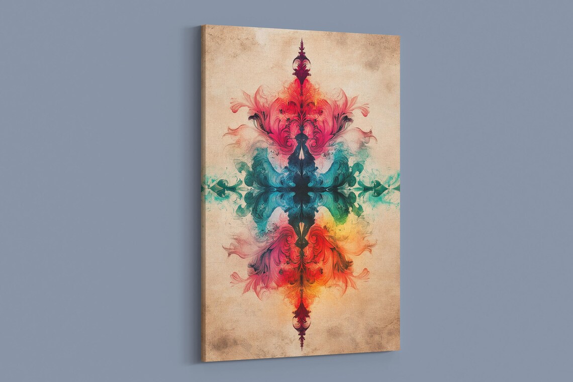 Bold Colorful Ornament, Modern Abstract Art Print