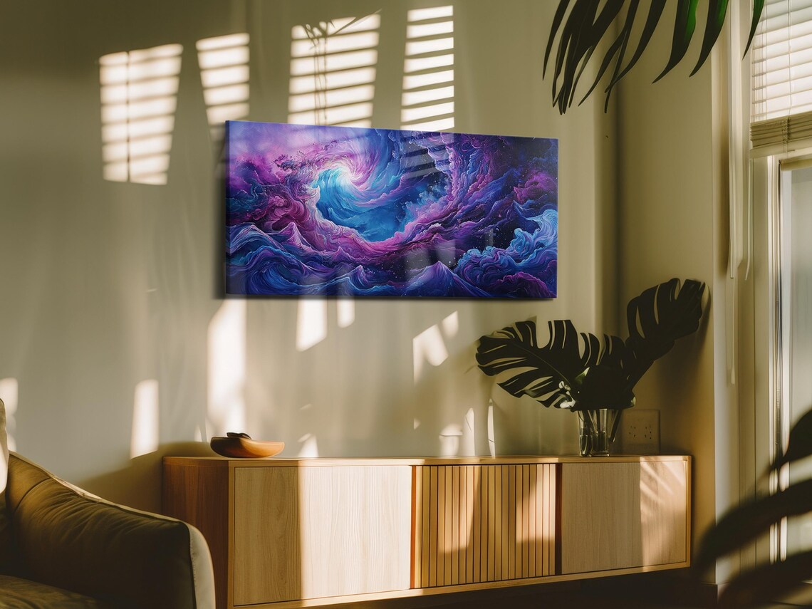 Galactic Swirl Explosion, Abstract Modern Art Print - Image 3