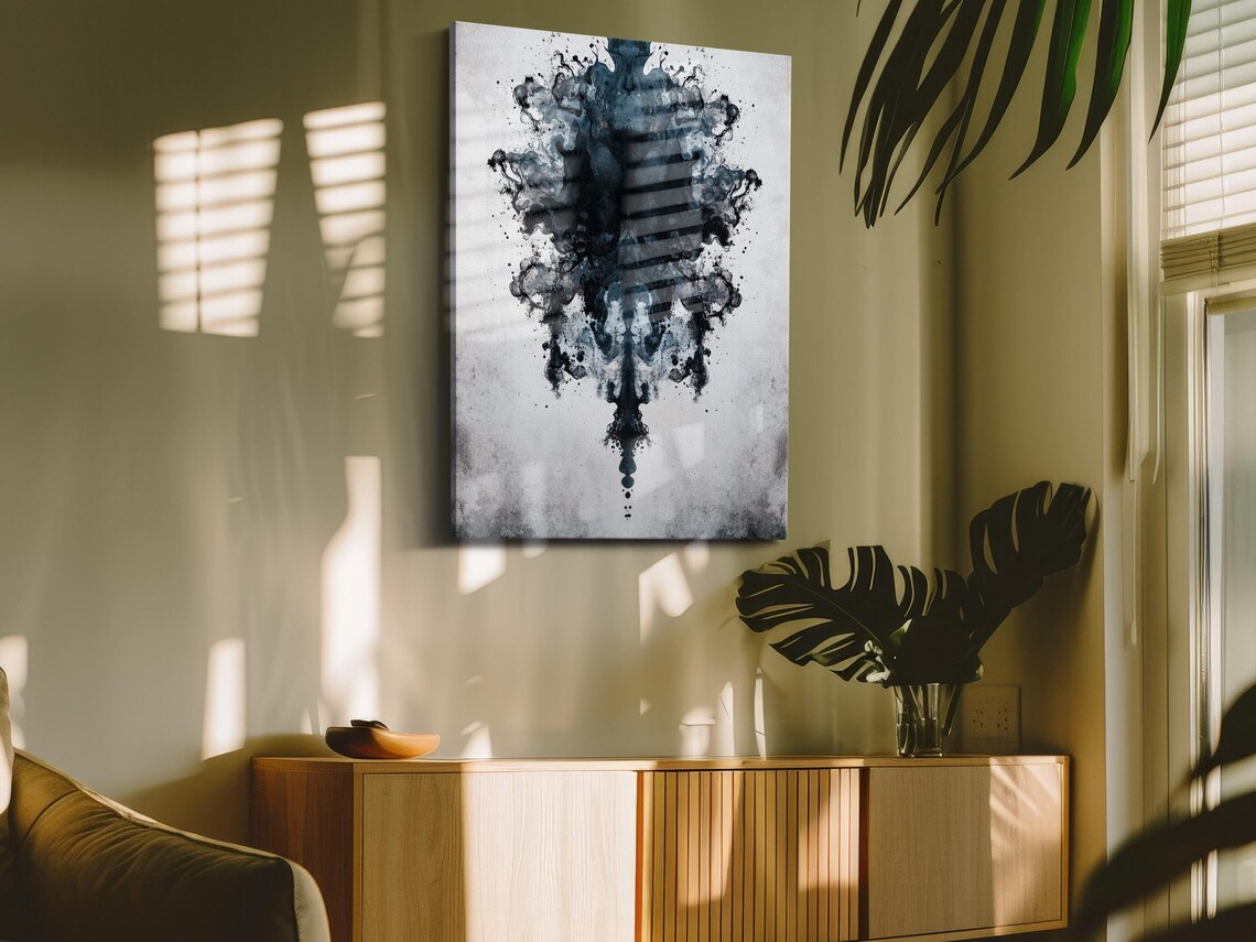 Ink Splash Contrast Abstract Art Print - Image 4
