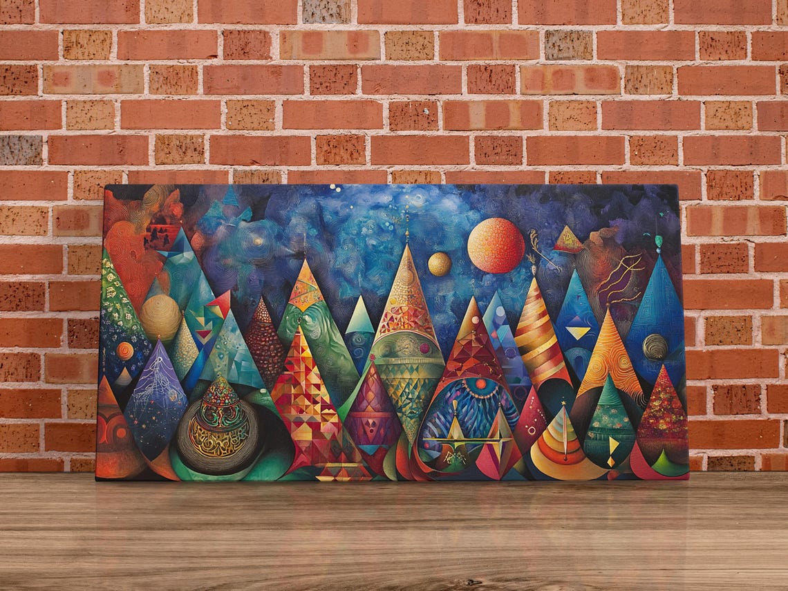 Celestial Pyramid Landscape Art Print - Image 4