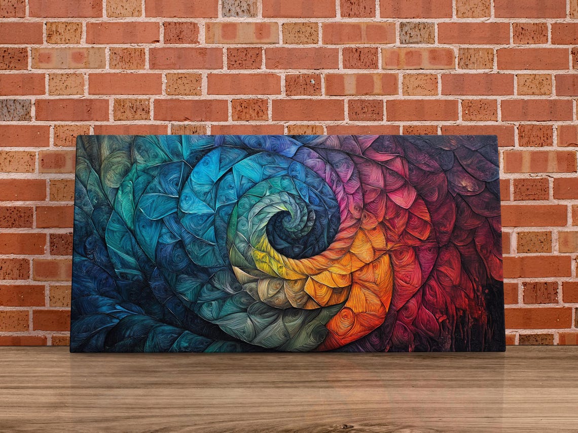 Color Spiral Abstract Modern Art Print - Image 4