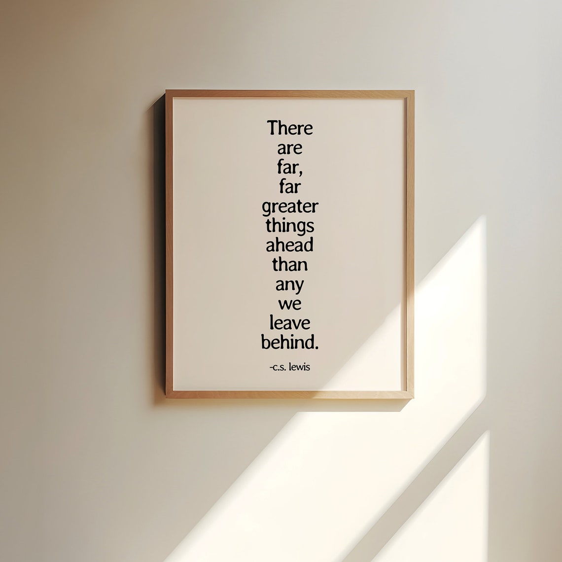 Far Greater Things Ahead CS Lewis Inspirational Quote Poster - Image 2