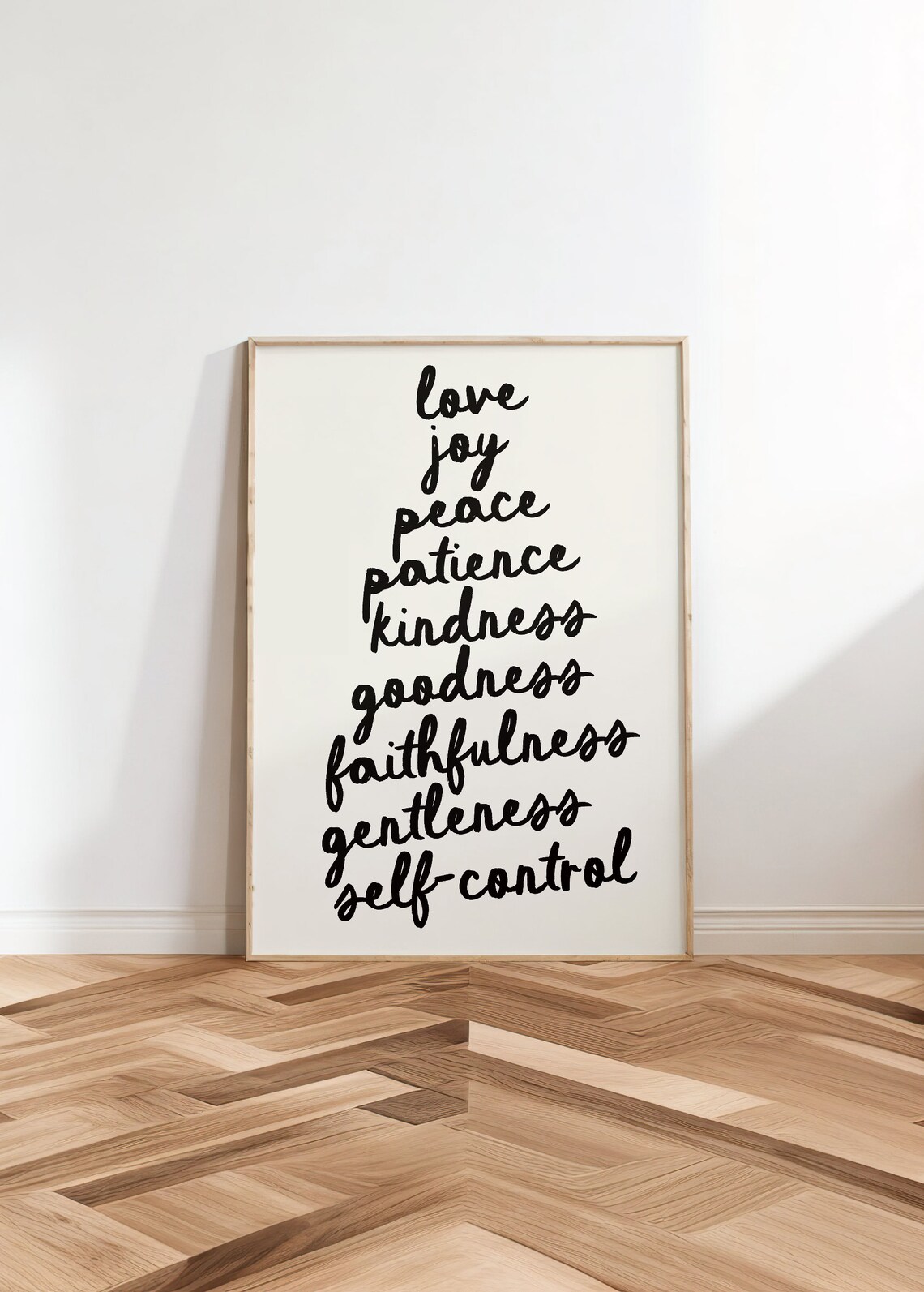 Fruits of the Spirit Minimal Christian Scripture Art Print