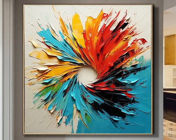 Original Colorful Abstract Knife Painting Extra Large Wall Art Textured Art Abstract Art Abstract Art Modern Abstract Art