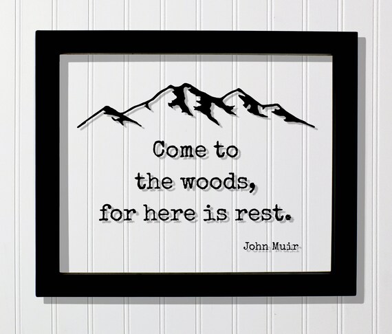 John Muir Quote Art Print, Come To The Woods