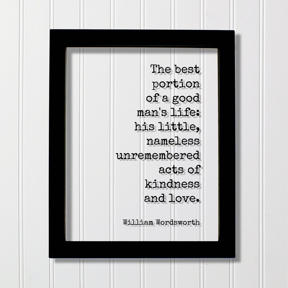 William Wordsworth Quote Art Print, Kindness And Love