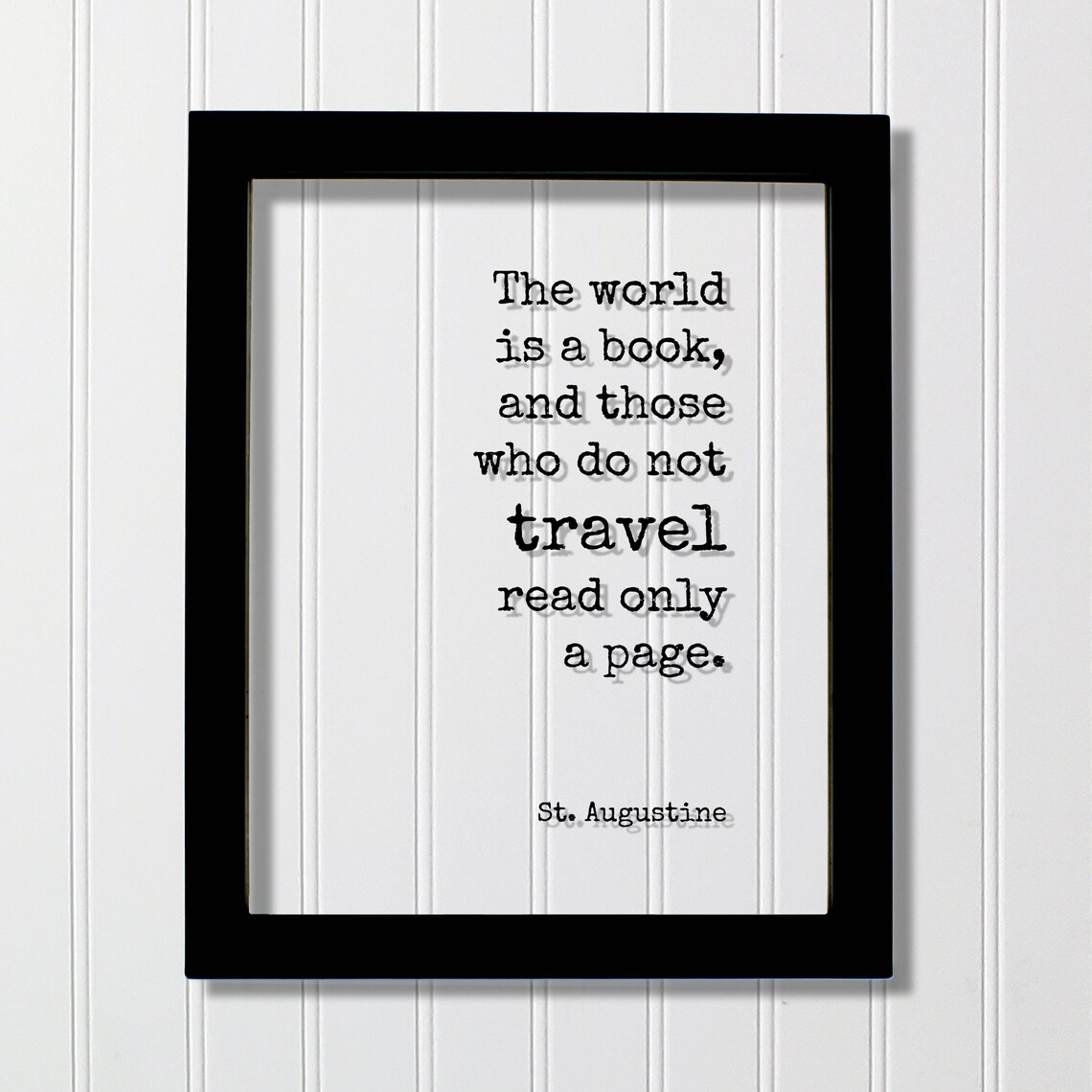 St Augustine Travel Quote Art Print, Journey Quote