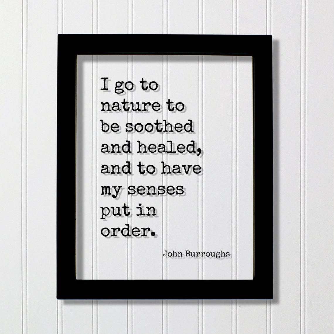 John Burroughs I Go To Nature To Be Soothed Floating Quote Poster