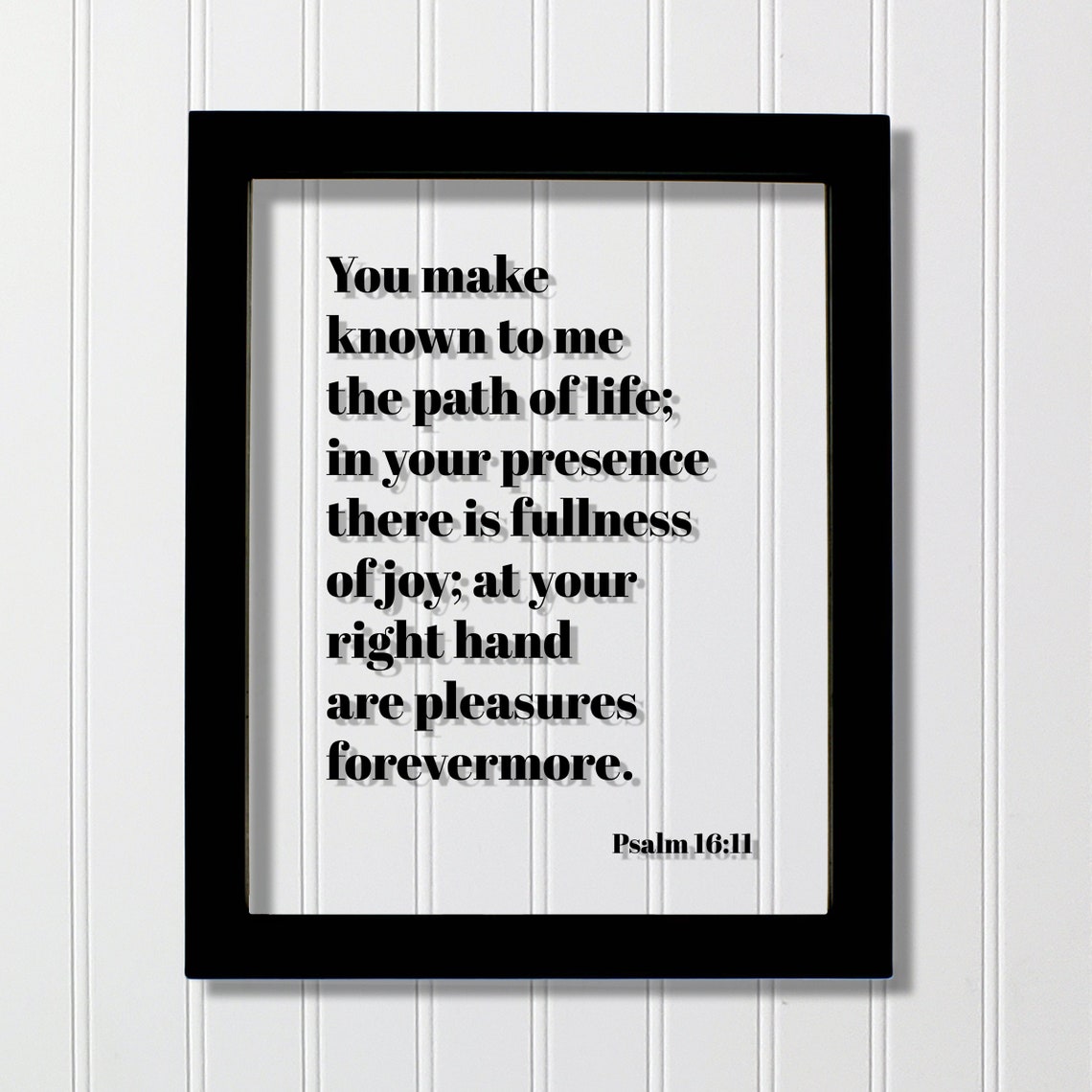 Psalm 16:11 Path of Life Fullness of Joy Bible Verse Art Poster