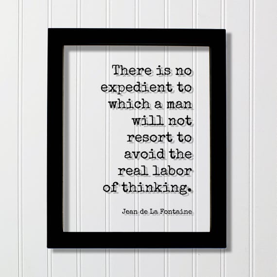 Jean De La Fontaine Labor Of Thinking Wisdom Typewriter Poster