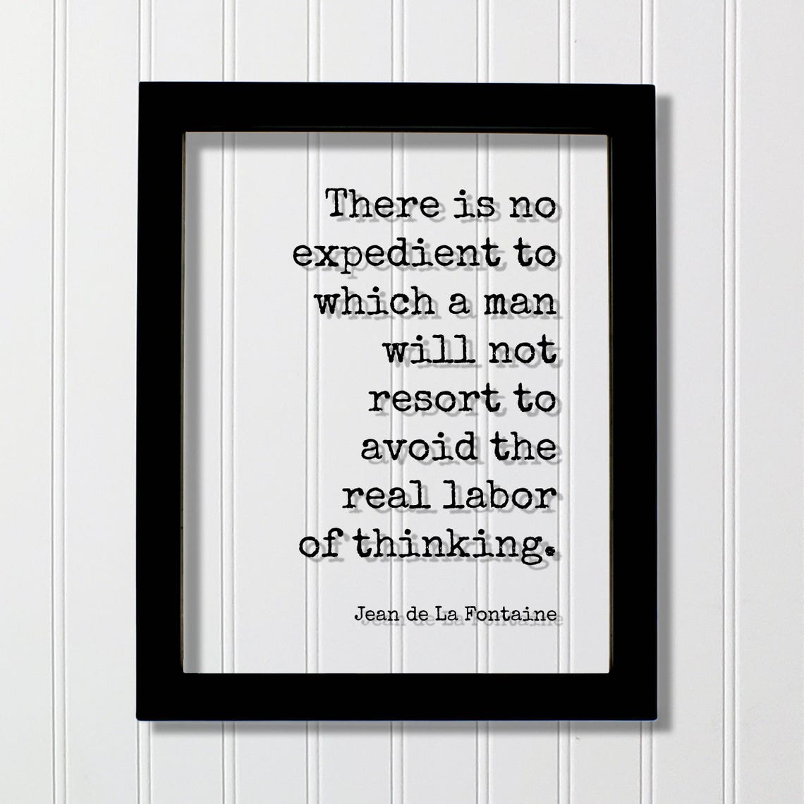 Jean De La Fontaine Labor Of Thinking Wisdom Typewriter Poster