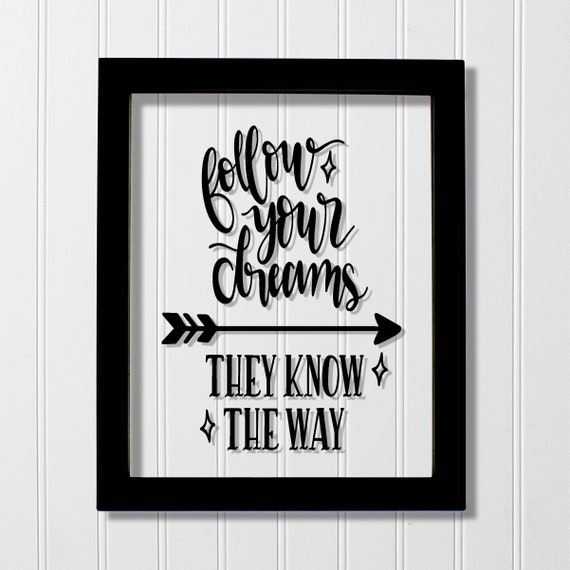 Follow Your Dreams They Know The Way Floating Quote Motivation Success Business Progress Inspiration Achievement Goals Hustle Grind