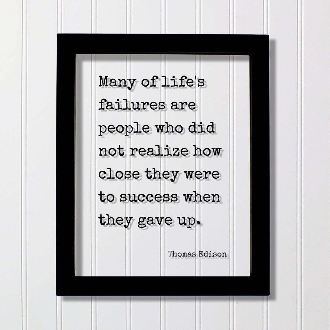 Thomas Edison Quote Art Print, Typography Quote