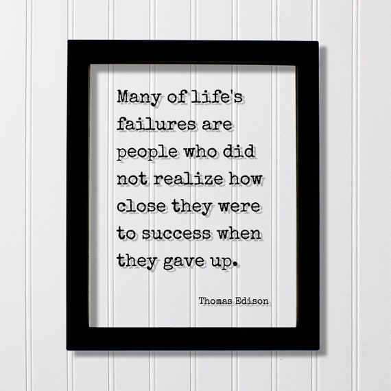 Thomas Edison Quote Art Print, Typography Quote